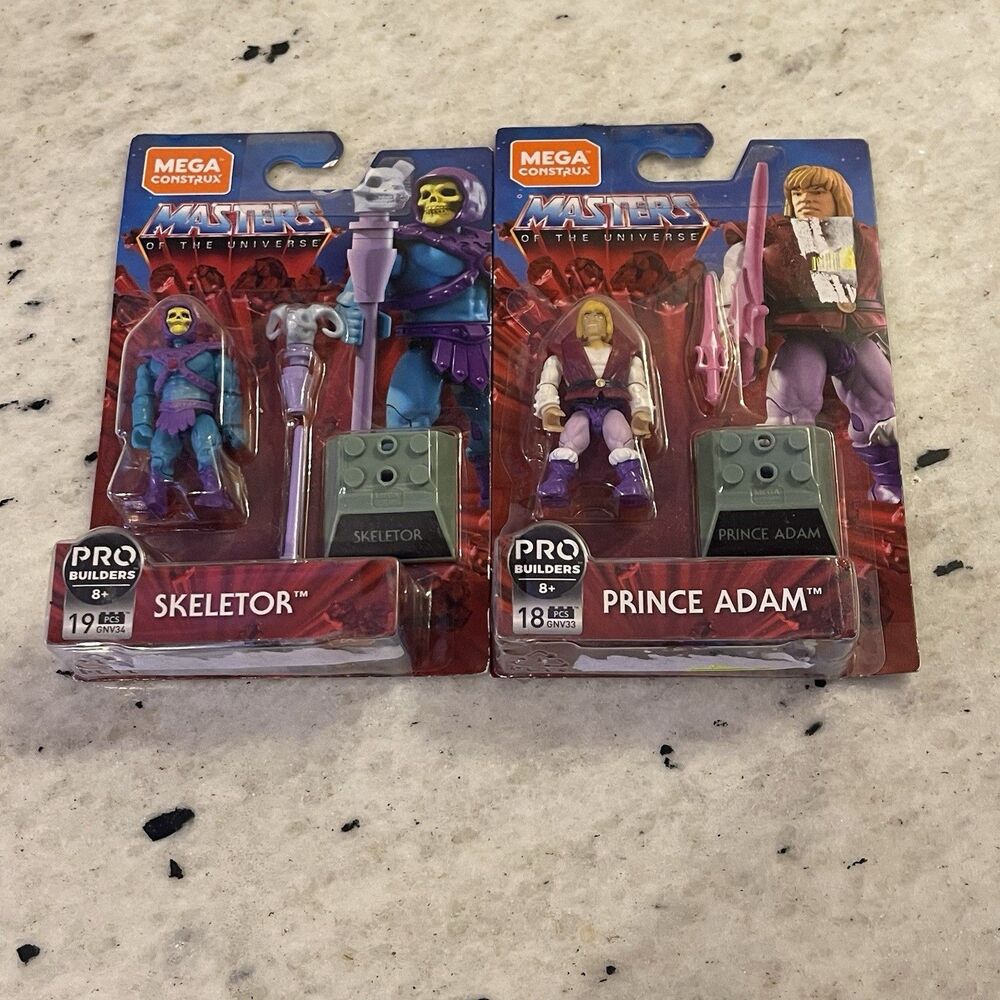 Mega Construx Prince Adam Skeletor Masters of the Universe Pro Builder Figures